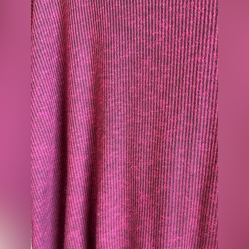 Lane Bryant Dark Wine Cowl Neck Ribbed Slouchy Loose Fit Sweater Top Sz 14/16 - Picture 6 of 12